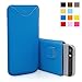 iPhone SE, 5s and 5 Case, Snugg Apple iPhone SE, 5s and 5 Electric Blue Leather Pouch Case [Card Slot] Apple iPhone SE, 5s and 5 Pouch Case Cover Executive Design