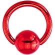18 Gauge Red Electro Titanium BCR Captive Ring -1/4"