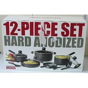 Tools of the Trade 12Pc Hard Anodized Cookware Set by Tools of The Trade