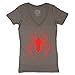 The Amazing Spider-man Red Logo Deep V-Neck Junior's T-shirt L