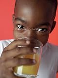 Drinking orange juice Canvas Prints