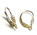 2 pcs 14k Gold Filled Sea Shell Ear Wire Leverback Earwires Lever Back Clip Earring Connector With Open Ring