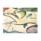 Professionally Framed Wassily Kandinsky Man On A Horse Poster Art - 22x28 with RichAndFramous Black Wood Frame