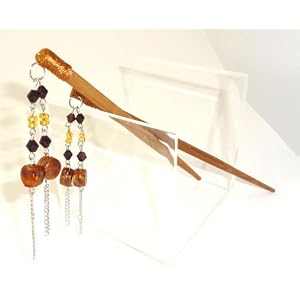 Designer Hair Chopsticks One Pair with Fancy Tassles
