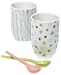 Yedi Houseware Classic Coffee and Tea Candies Teacups with Spoons, Set of 2