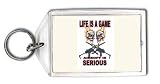 Keychain with life is a game - airsoft is serious image