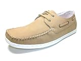 Mens Beige Delli Aldo Casual Driving Boat Shoes Styled in Italy