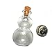 Moxx Double Bubble Glass Bottle with Cork Top 2 Inches (3 Pcs)
