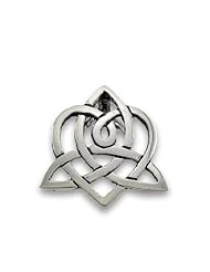 Sterling Silver Brigid`s Heart Celtic Knot Pendant
