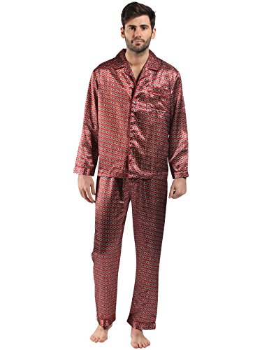 harvey jamesMens Satin Lightweight Pyjamas Set