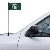 Michigan State Spartans Green Car Antenna Flag
