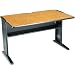 Safco 1931 Computer Desk w/Reversible Top, 48w x 28d x 30h, Mahogany/Medium Oak