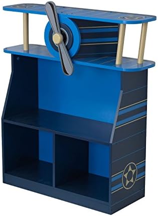 Kids Toy Book Storage Organizer Bookcase Nursery Shelf Furniture Play Table Blue