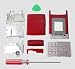 RED FULL Housing /Facia /Fascia /Cover/ Case/ Faceplate for Nokia N76 + Screwdriver + Opening Tool + SILVER METAL KEYPAD!