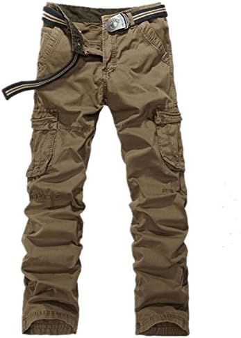 YANJ Men's Bellowed Pocket Cargo Pant-khaki-34