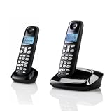 SAGEMCOM D160 DUO - Teléfono fijo inalámbrico sin contestador
