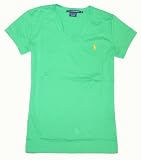 41v1zgz%2B7WL. SL160  Ralph Lauren Sport Women Pony Logo V Neck T shirt (Medium, Tiller green)