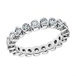 Charming Silver Ring with Clear Cubic Zirconia, Sizes: 6-9