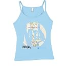 NYC MTA - Globe Subway Map - Light Blue Ladies Tank Top