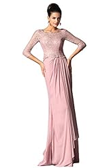 Full Length Chiffon/Velvet Lace 2014 Mother-of-the-Bride Dress 