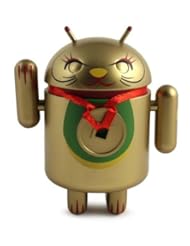 Toy: Gold Luck in Wealth / Good Fortune Android Lucky Cat Series Vinyl Mini Figure Andrew Bell - Dyzplastic