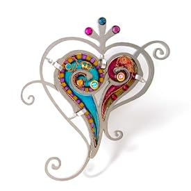 Paisley Heart Pin #0051
