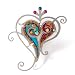 Paisley Heart Pin #0051