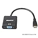 Mini HDMI to VGA Adapter, Benfei Gold-Plated Mini HDMI to VGA Adapter (Male to Female) Compatible for Ultrabooks, notebooks, Tablets, Cameras and camcorders - Black