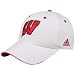 adidas Wisconsin Badgers White Basic Logo Adjustable Hat