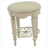 IMAGE OF Melissa Vanity Stool in Antique White