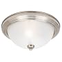 Sea Gull Lighting 79365BLE-962 Single-Light Flourescent Close-To-Ceiling Fixture, Satin White Glass Shade and Brushed Nickel