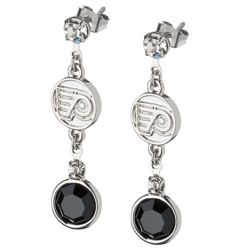 NHL Philadelphia Flyers Crystal Logo Earrings