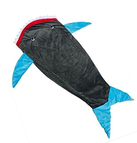 UUSTYLER Shark Tail Blanket for Boys / Teens Christmas Gift Soft Plush Sleeping Bag (Gray/Blue)