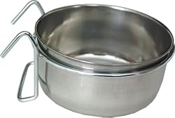 Loving Pets Coop-Cup with Wire Hanger Pet Bowl, 20-Ounce
