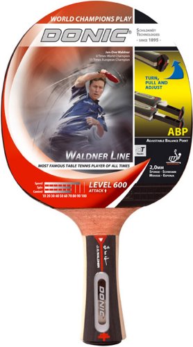 Donic Schildkr&ouml;t Tischtennis-Schl&auml;ger Waldnder 600 inkl.Gratis-Lern-DVD, schwarz / rot Preisvergleich