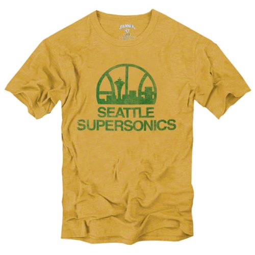 Seattle SuperSonics '47 Brand Gold Vintage Logo Scrum T-Shirt