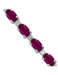 14k Gold 11.80ct tw Ruby and Diamond Bracelet