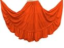 Orange Bellydance Womens 4TU* Flared 4 Tier Chiffon Skirt Skirt