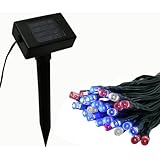 Flipo Solar 50 LED String Light, Red, White and Blue