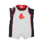 MLB Boston Red Sox Baby / Infant One-Piece Bodysuit / Romper / Onesie - White & Blue (Size: 12)