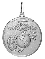 Sterling Silver US Marines Eagle, Globe & Anchor 7/8 inch