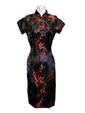 Red plum blossom short dress