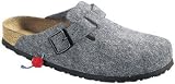 Produkt-Bild: Birkenstock Clogs ''Boston'' aus Birko-Filz in hellgrau mit schmalem Fussbett