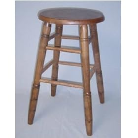 Click here to buy Solid Oak Bar Stool Counter Stool in Antique - 22 Fully Assembled .