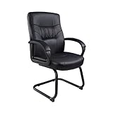 Boss Leatherplus Cantilever Sled Base Guest Chair