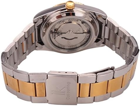 IK98123 Men's Analog Stainless Steel Automatic Mechanical Fashionable Rhinestone Scale Wristwatch