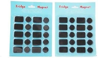 20pce Assorted Fridge Craft Magnet Set - Round and Rectangular