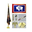 Wyoming 3ft x 5ft Flag Flagpole Base and Tassel
