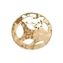 18kt Gold over Sterling Silver Hammered Concave Round Band Ring