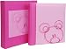 : HENZO Baby Fotoalbum SAMMY rosa & Aufbewahrungsbox - 30,5 x 28 cm - 60 Seiten - Stoff Babyalbum Album z. Geburt & Taufe